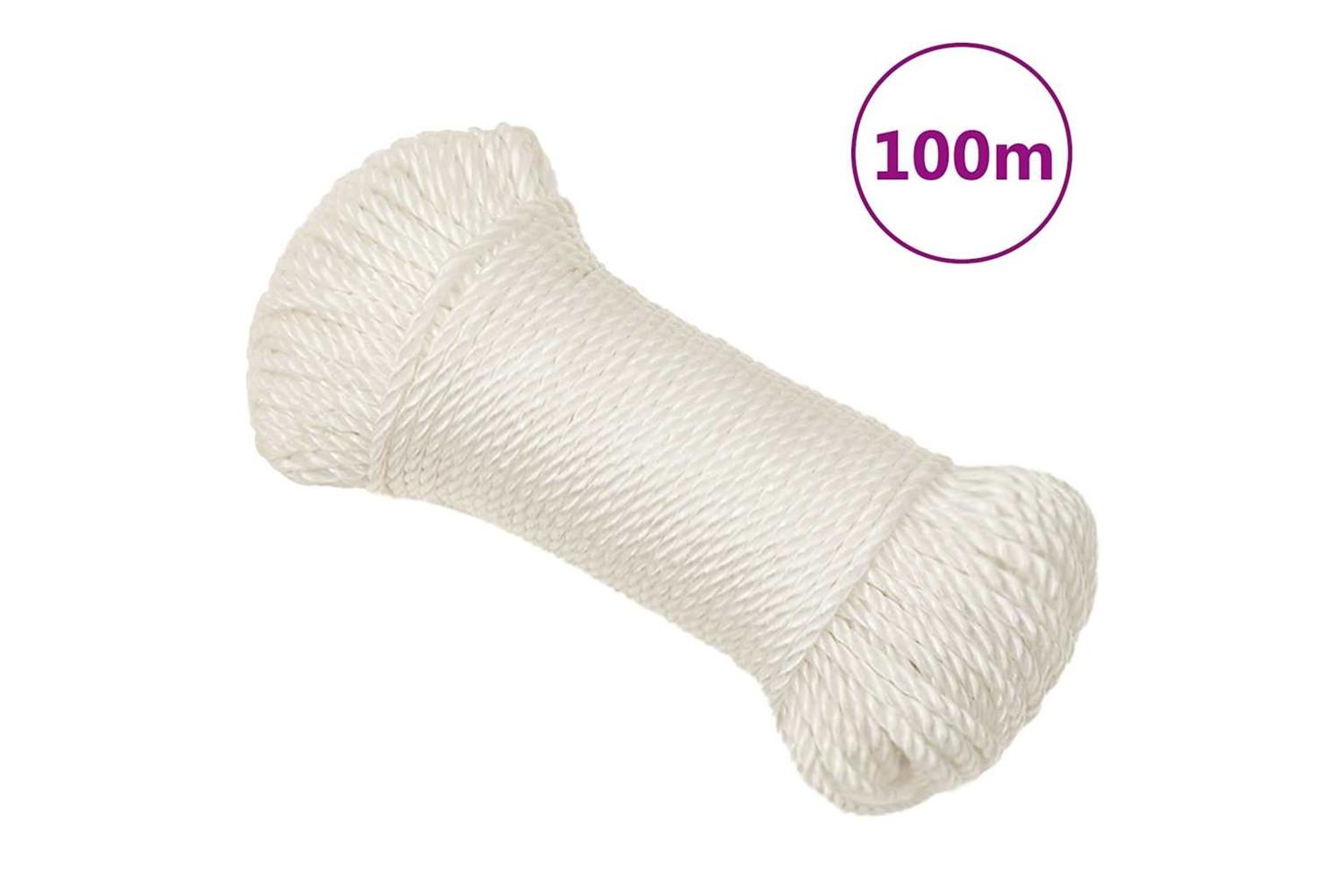 vidaXL 153037 Work Rope White 3mm 100 M Polypropylene