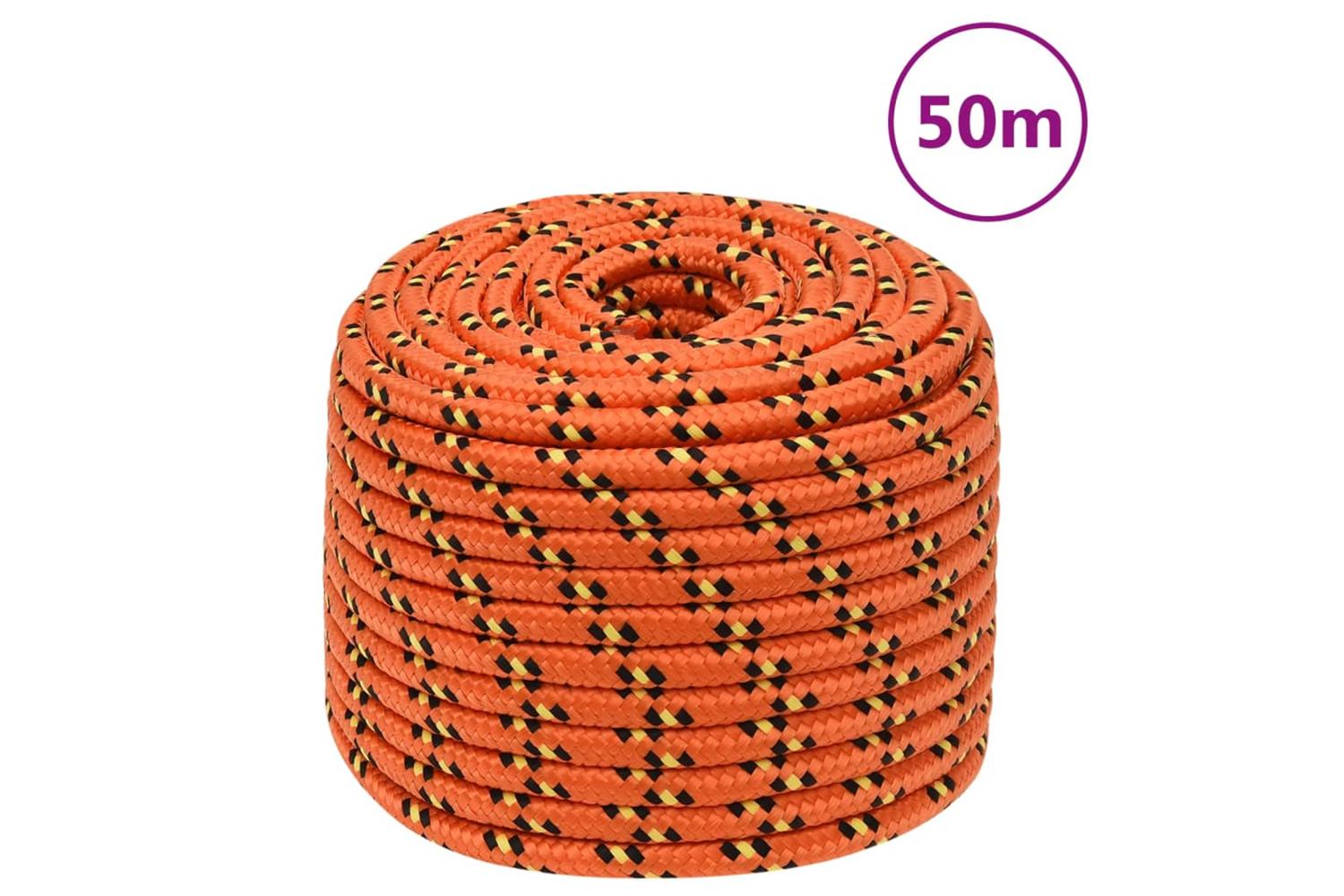 vidaXL 152675 Boat Rope Orange 14mm 50 M Polypropylene