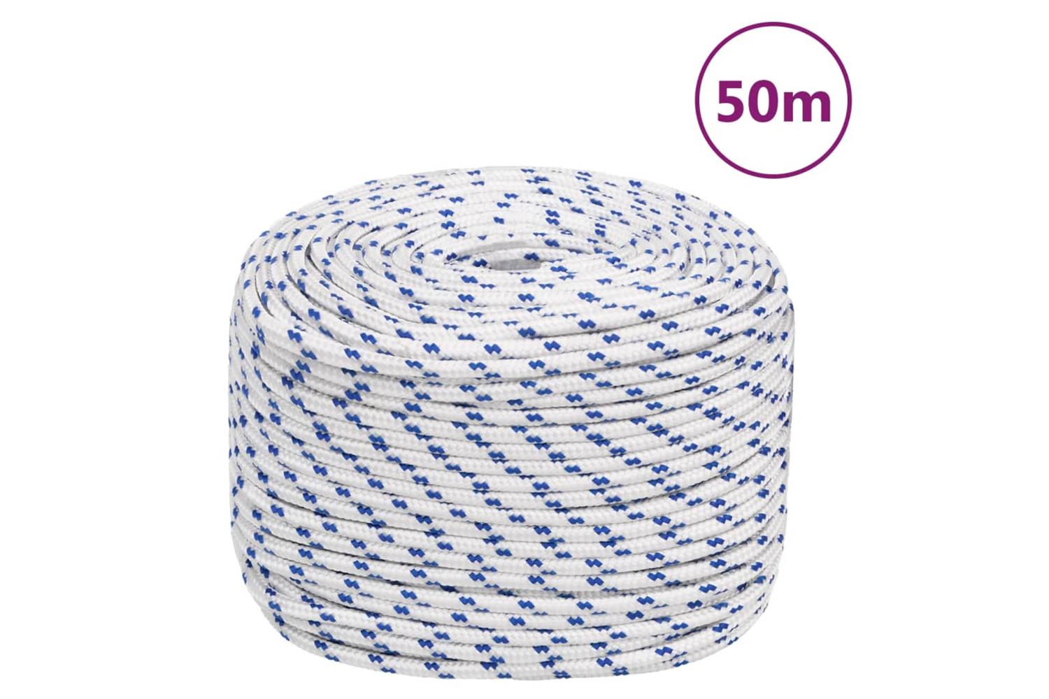 vidaXL 152285 Boat Rope White 6mm 50 M Polypropylene