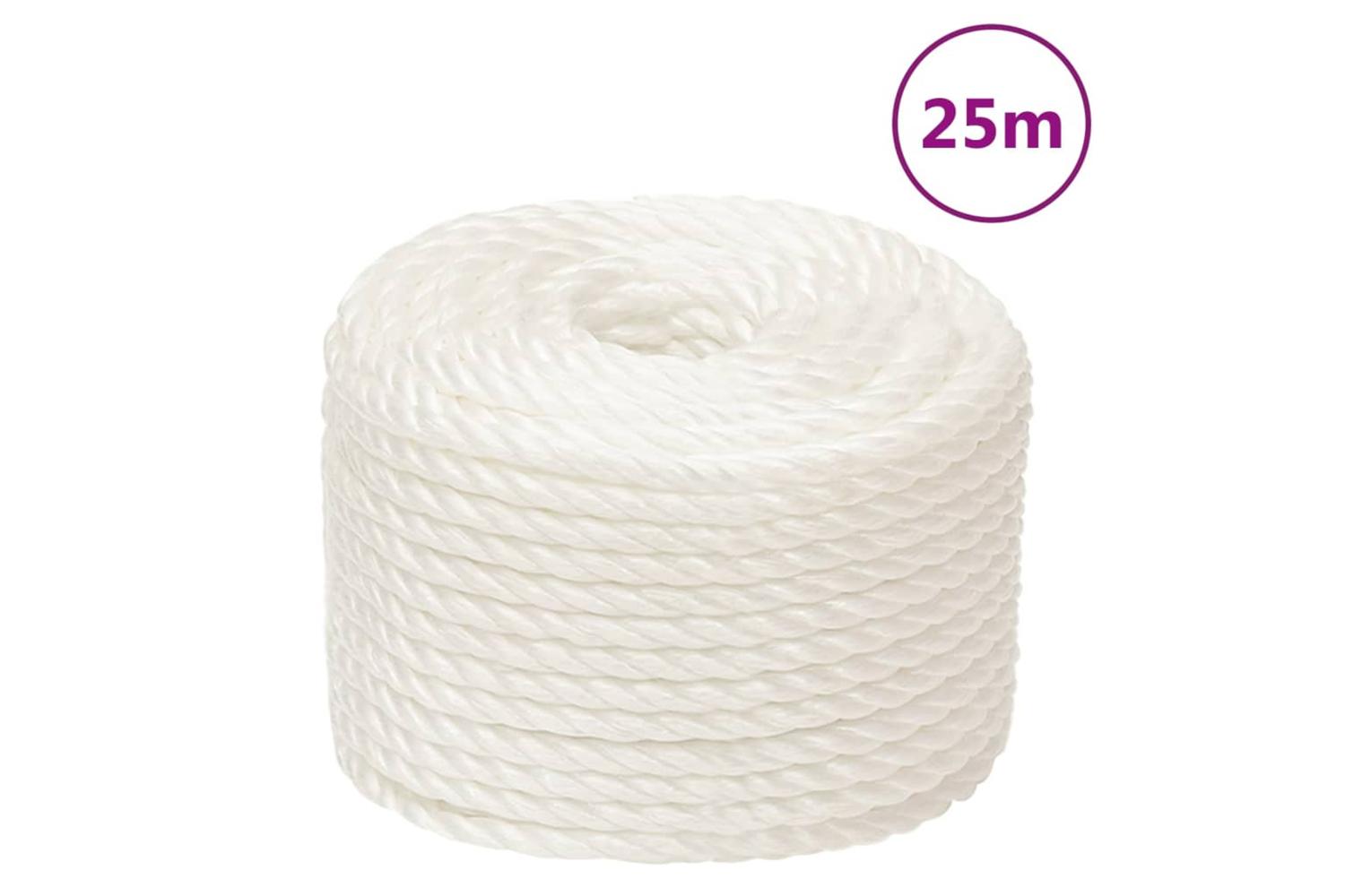 vidaXL 153060 Work Rope White 14mm 25 M Polypropylene