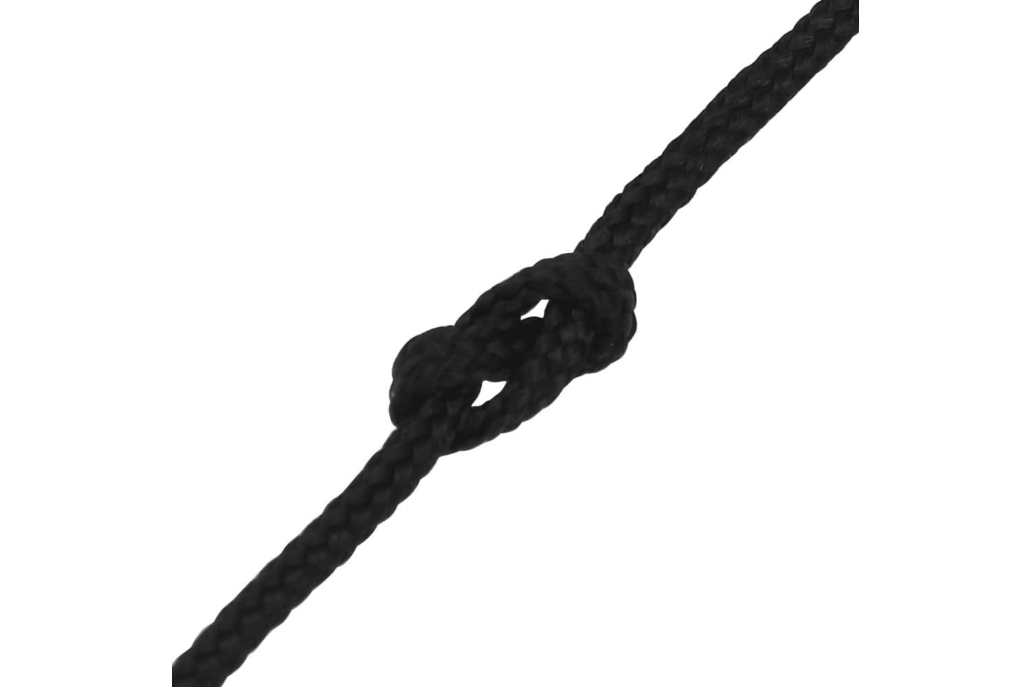 vidaXL 152491 Boat Rope Full Black 5mm 25 M Polypropylene-5