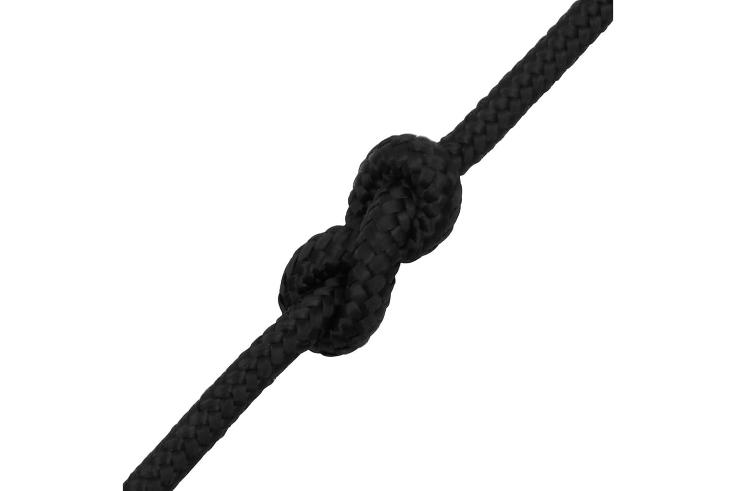 vidaXL 152507 Boat Rope Full Black 10mm 50 M Polypropylene-5