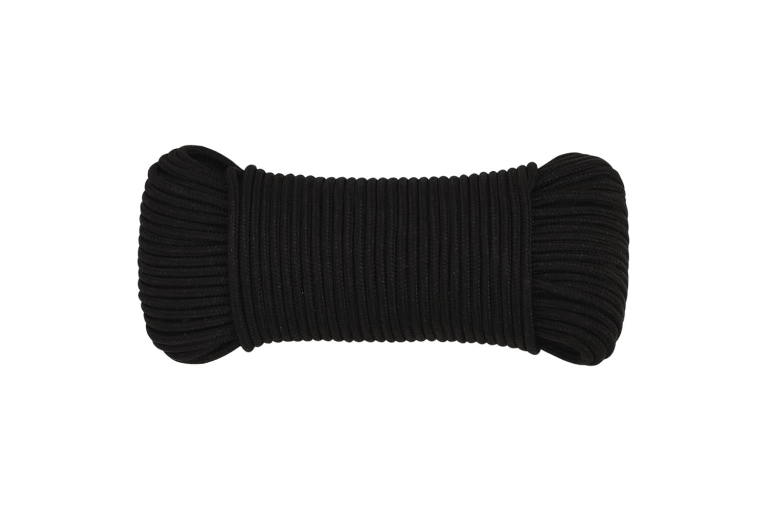 vidaXL 152799 Work Rope Black 3mm 100 M Polyester-3