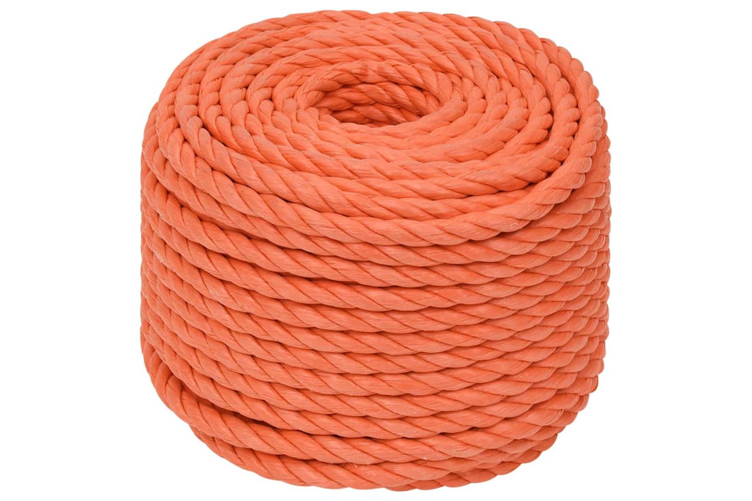 vidaXL 152933 Work Rope Orange 10mm 25 M Polypropylene-2