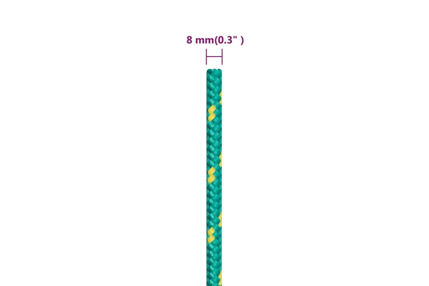 vidaXL 152714 Boat Rope Green 8mm 50 M Polypropylene-6