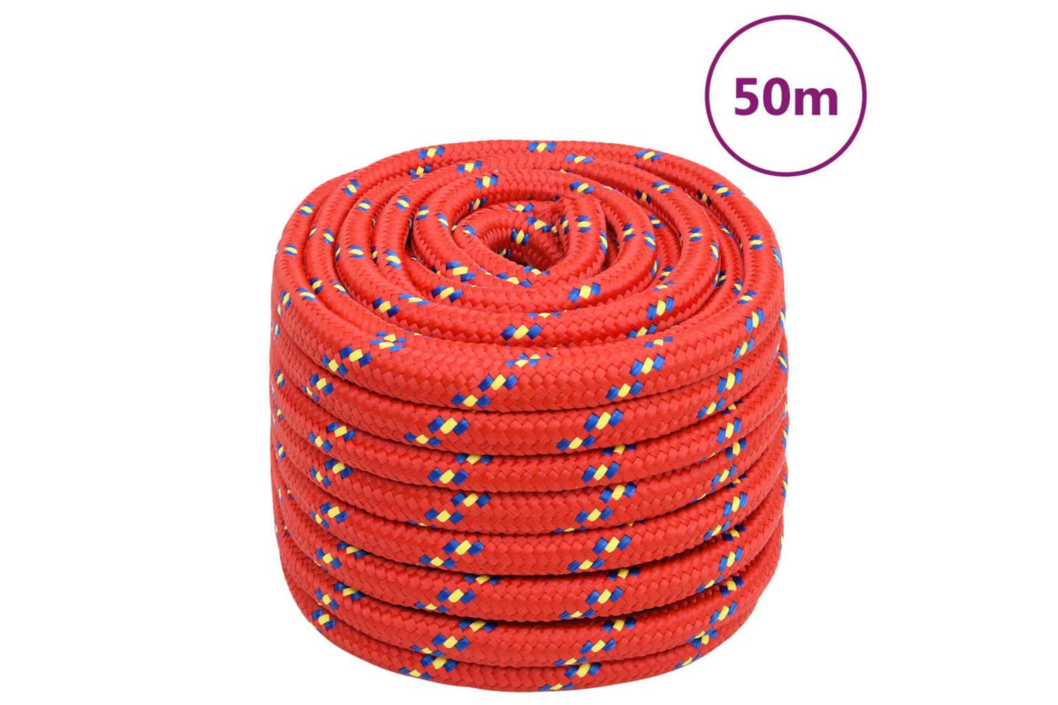 vidaXL 152421 Boat Rope Red 20mm 50 M Polypropylene
