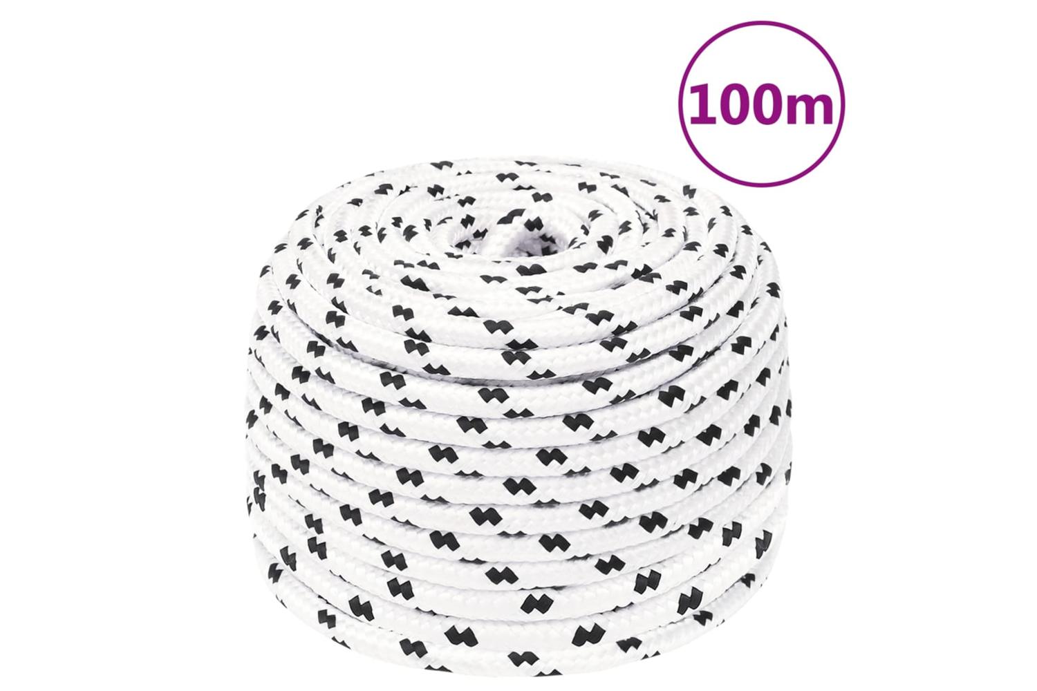 vidaXL 152773 Work Rope White 10mm 100 M Polyester