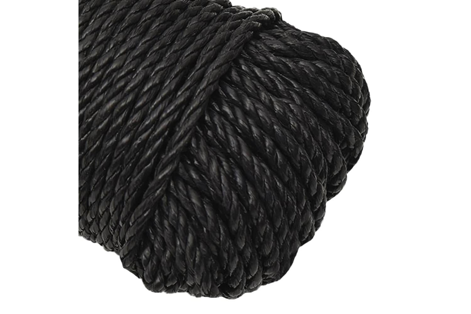 vidaXL 153002 Work Rope Black 6mm 50 M Polypropylene-4