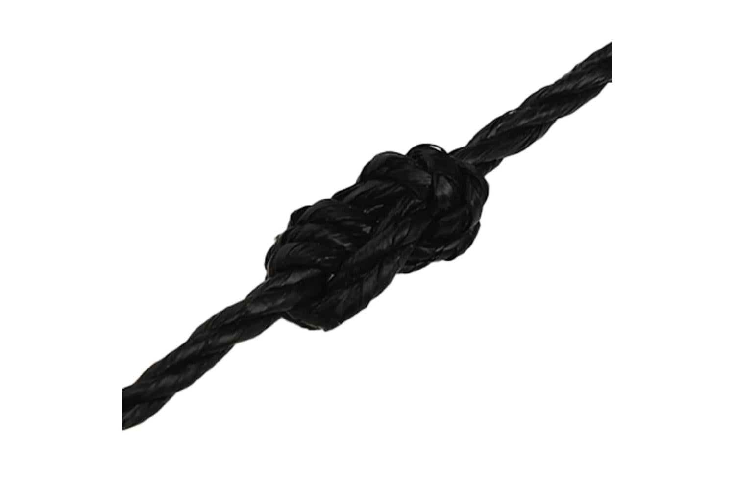 vidaXL 153002 Work Rope Black 6mm 50 M Polypropylene-5