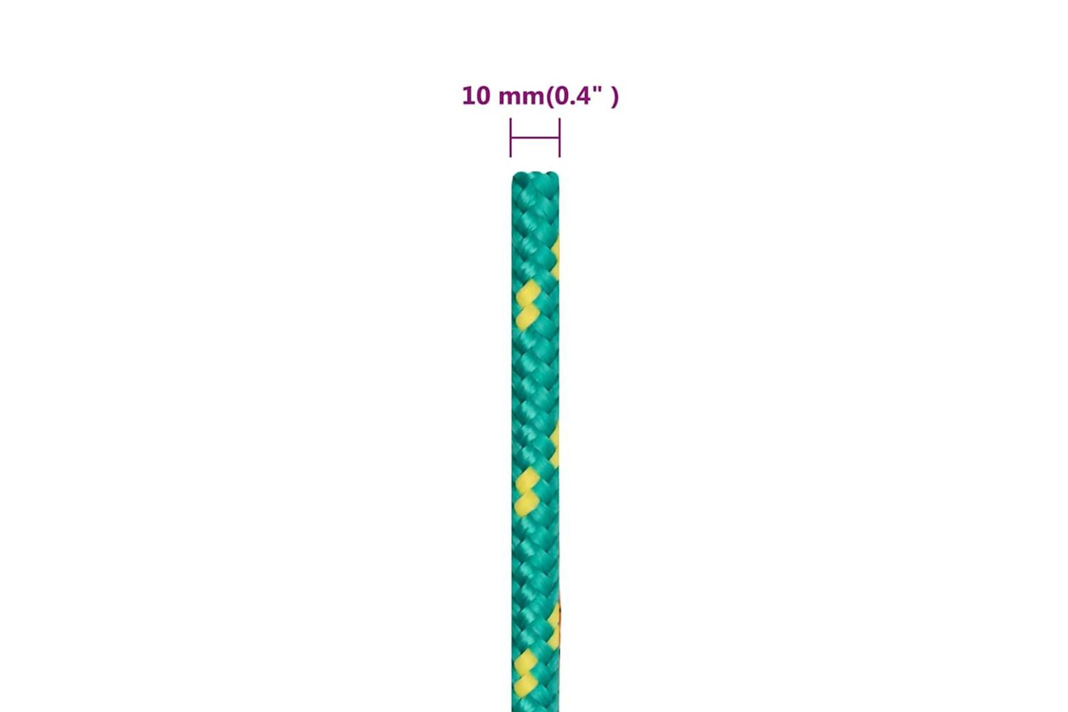 vidaXL 152719 Boat Rope Green 10mm 50 M Polypropylene-6