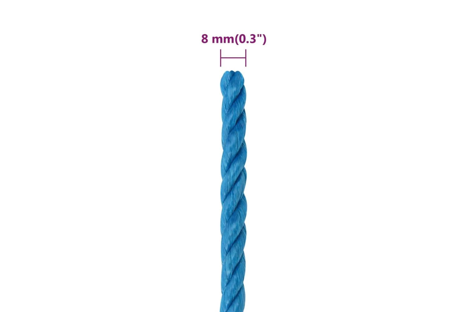 vidaXL 152969 Work Rope Blue 8mm 100 M Polypropylene-6