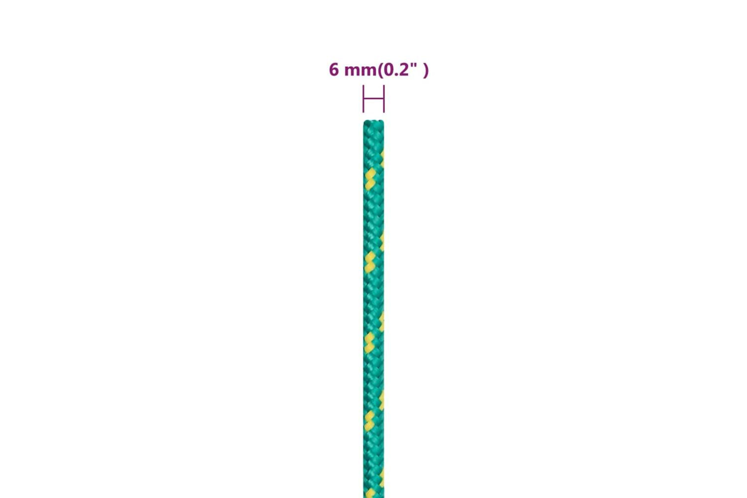 vidaXL 152709 Boat Rope Green 6mm 50 M Polypropylene-6