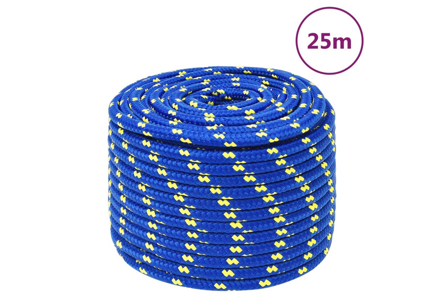 vidaXL 152458 Boat Rope Blue 12mm 25 M Polypropylene