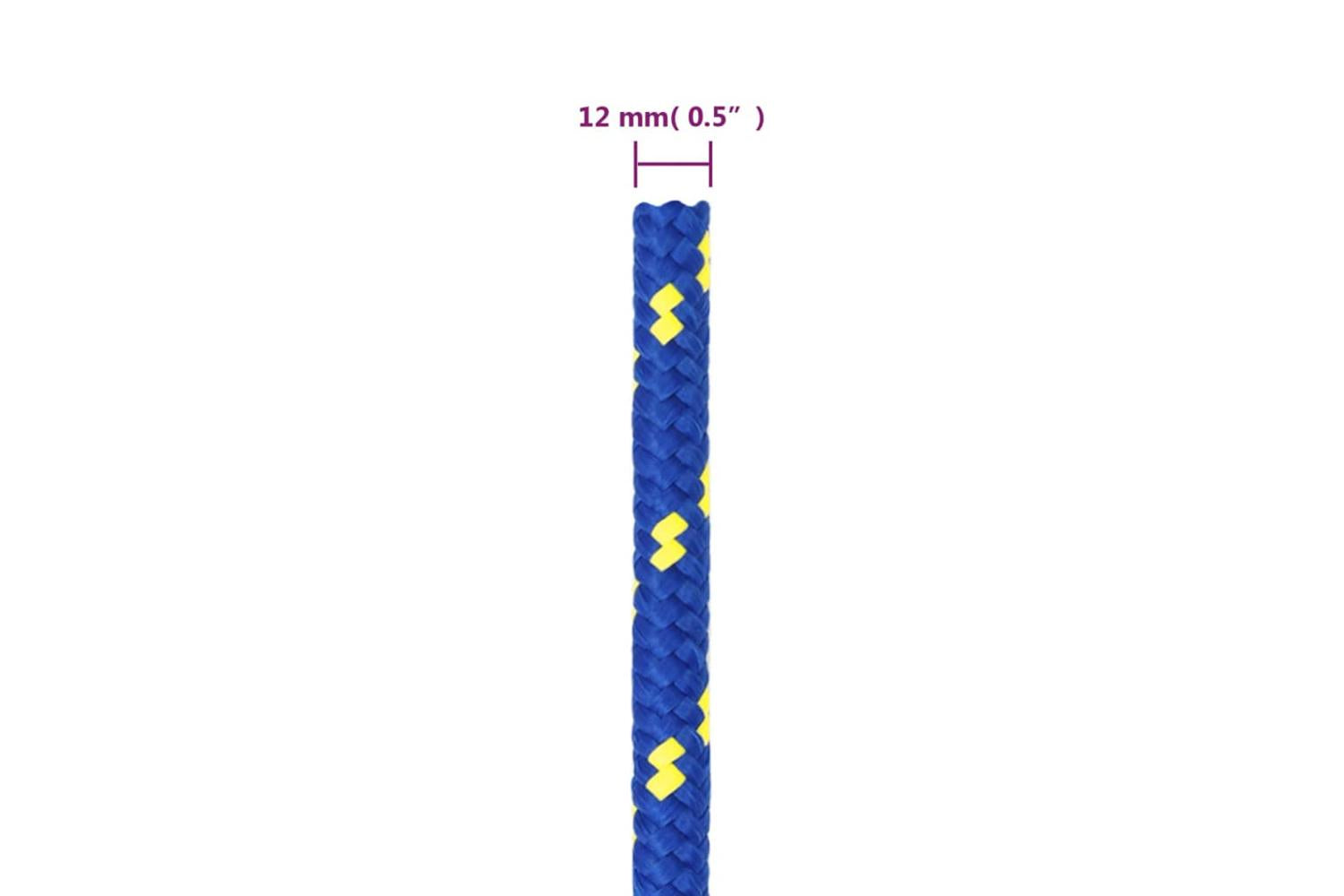 vidaXL 152458 Boat Rope Blue 12mm 25 M Polypropylene-6