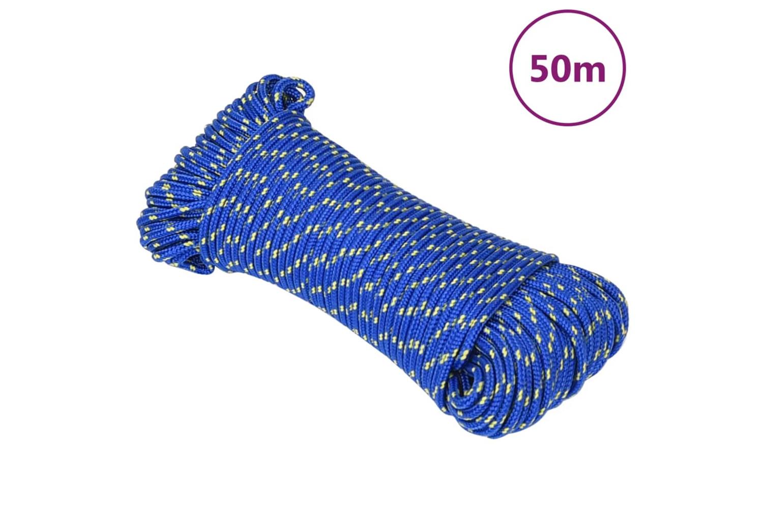 vidaXL 152439 Boat Rope Blue 5mm 50 M Polypropylene