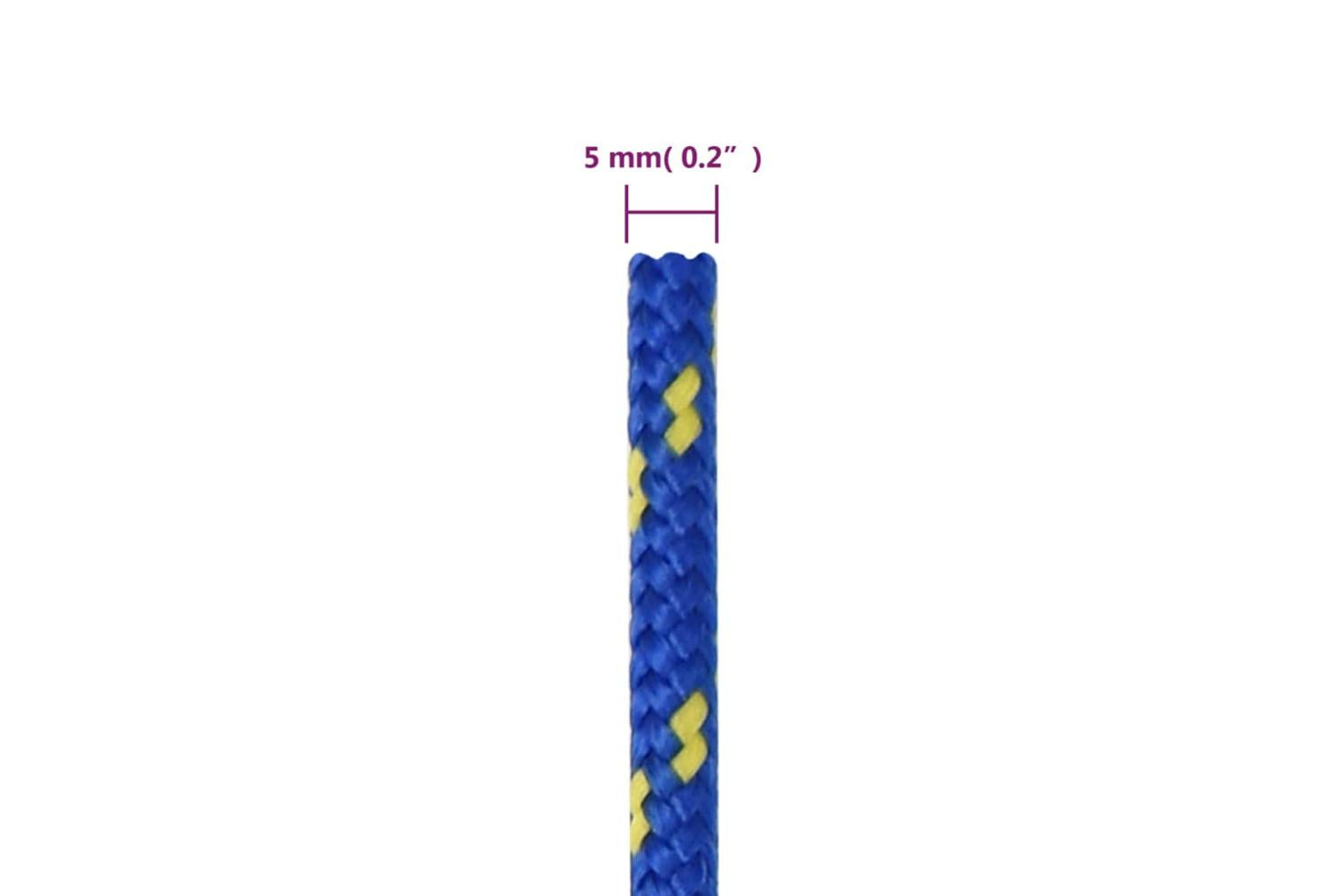 vidaXL 152439 Boat Rope Blue 5mm 50 M Polypropylene-6