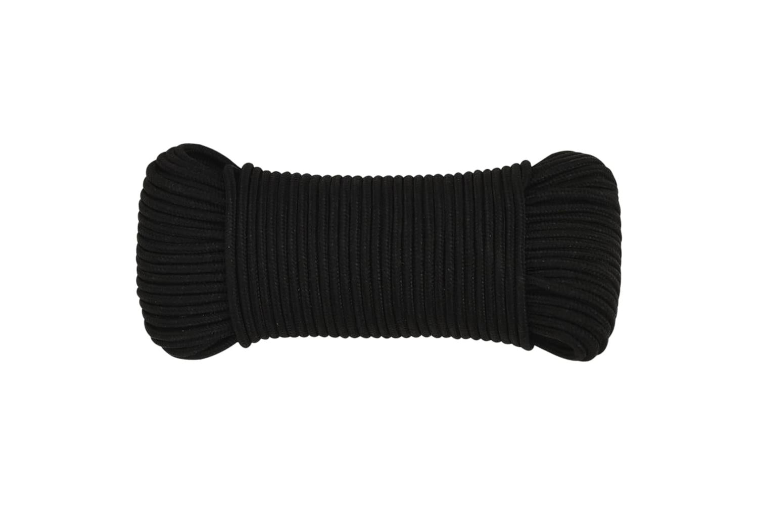 vidaXL 152798 Work Rope Black 3mm 50 M Polyester-3