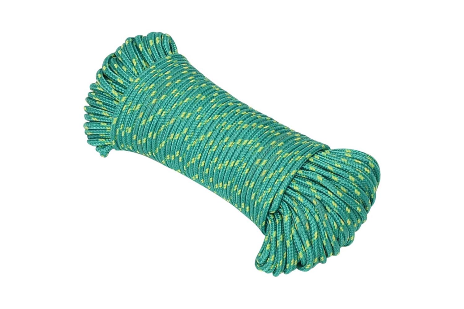 vidaXL 152705 Boat Rope Green 5mm 100 M Polypropylene-2