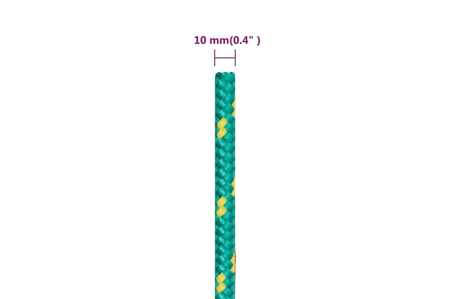 vidaXL 152718 Boat Rope Green 10mm 25 M Polypropylene-6