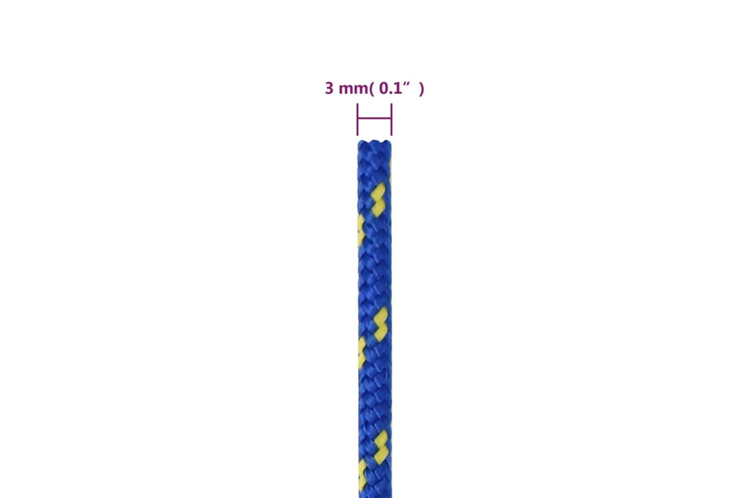 vidaXL 152428 Boat Rope Blue 3mm 25 M Polypropylene-6