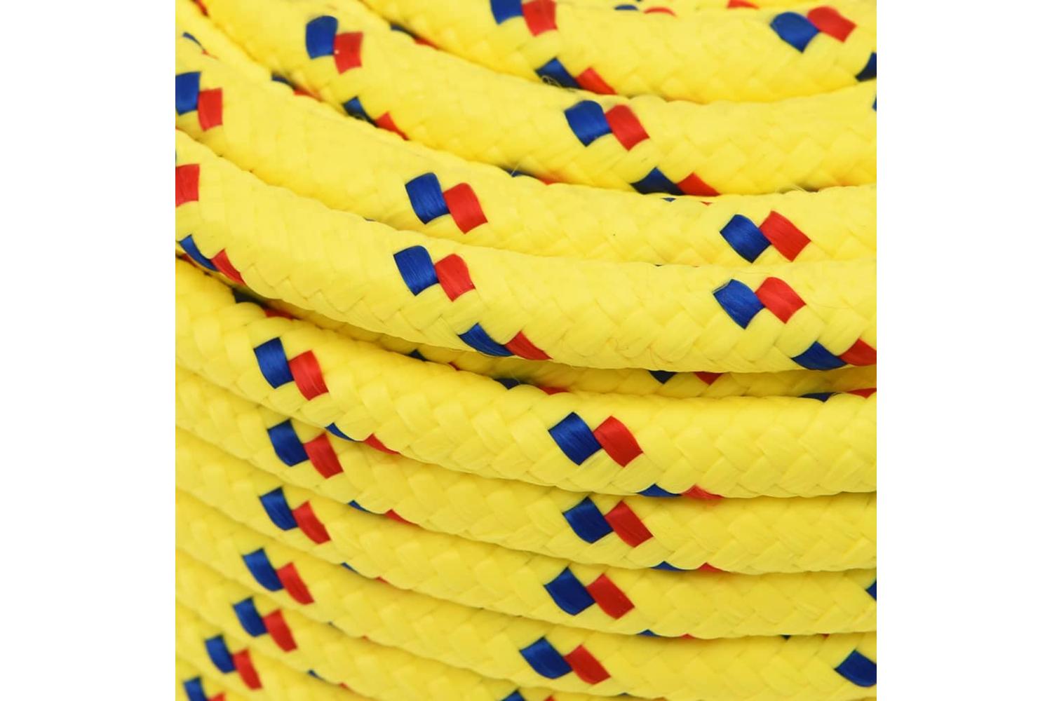 vidaXL 152617 Boat Rope Yellow 12mm 25 M Polypropylene-4