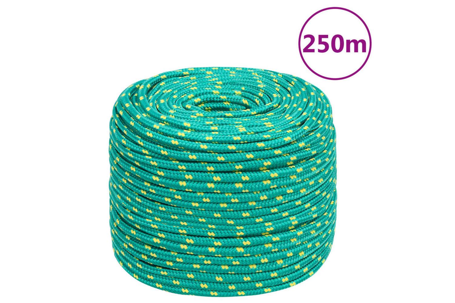 vidaXL 152721 Boat Rope Green 10mm 250 M Polypropylene