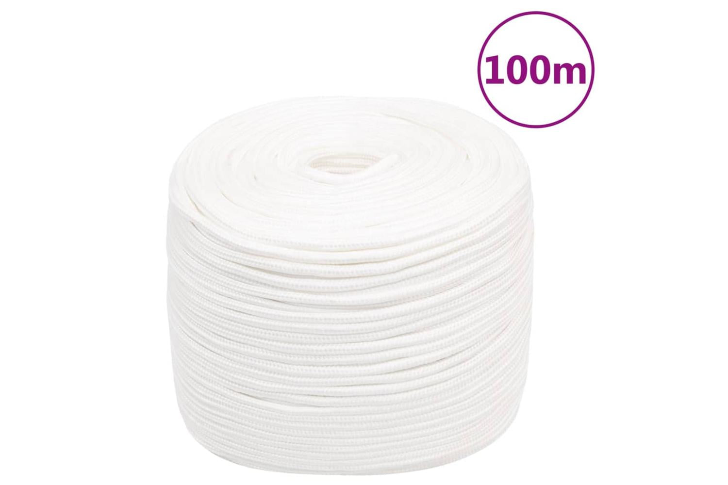 vidaXL 152561 Boat Rope Full White 10mm 100 M Polypropylene