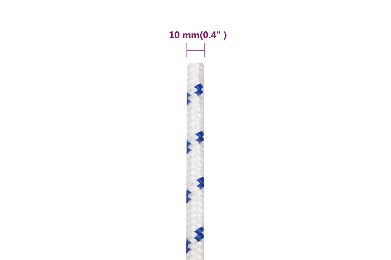 vidaXL 152294 Boat Rope White 10mm 25 M Polypropylene-6