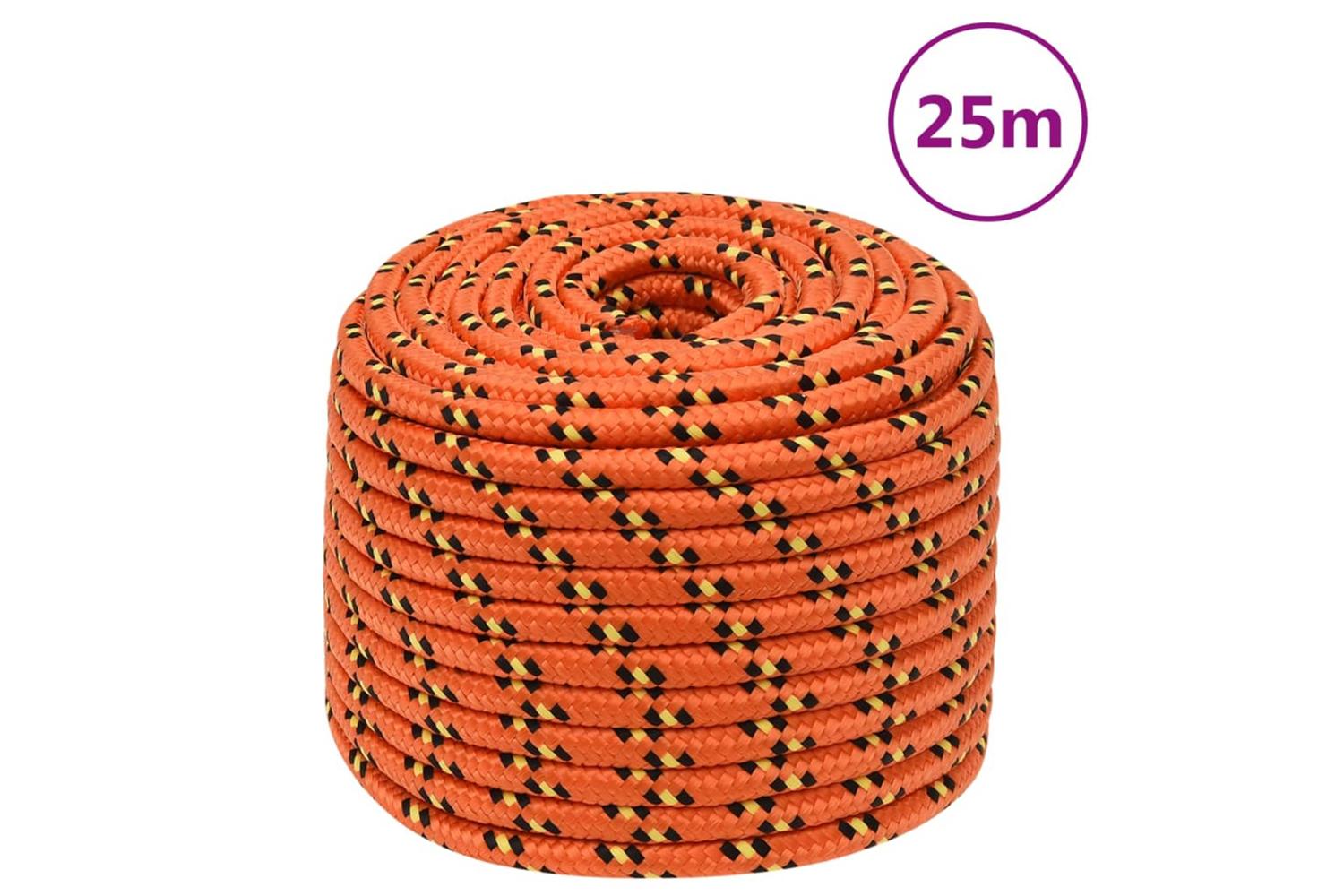 vidaXL 152674 Boat Rope Orange 14mm 25 M Polypropylene