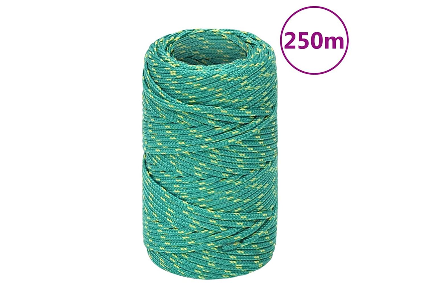 vidaXL 152691 Boat Rope Green 2mm 250 M Polypropylene