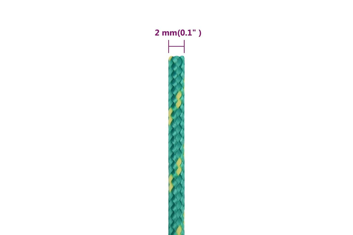 vidaXL 152691 Boat Rope Green 2mm 250 M Polypropylene-6