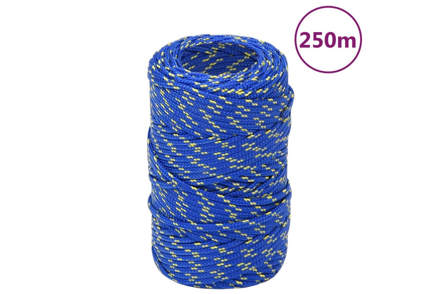 vidaXL 152426 Boat Rope Blue 2mm 250 M Polypropylene