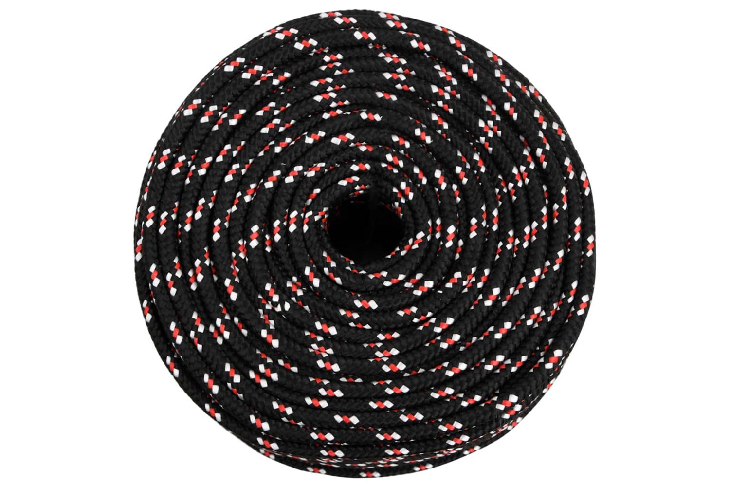 vidaXL 152337 Boat Rope Black 6mm 25 M Polypropylene-3