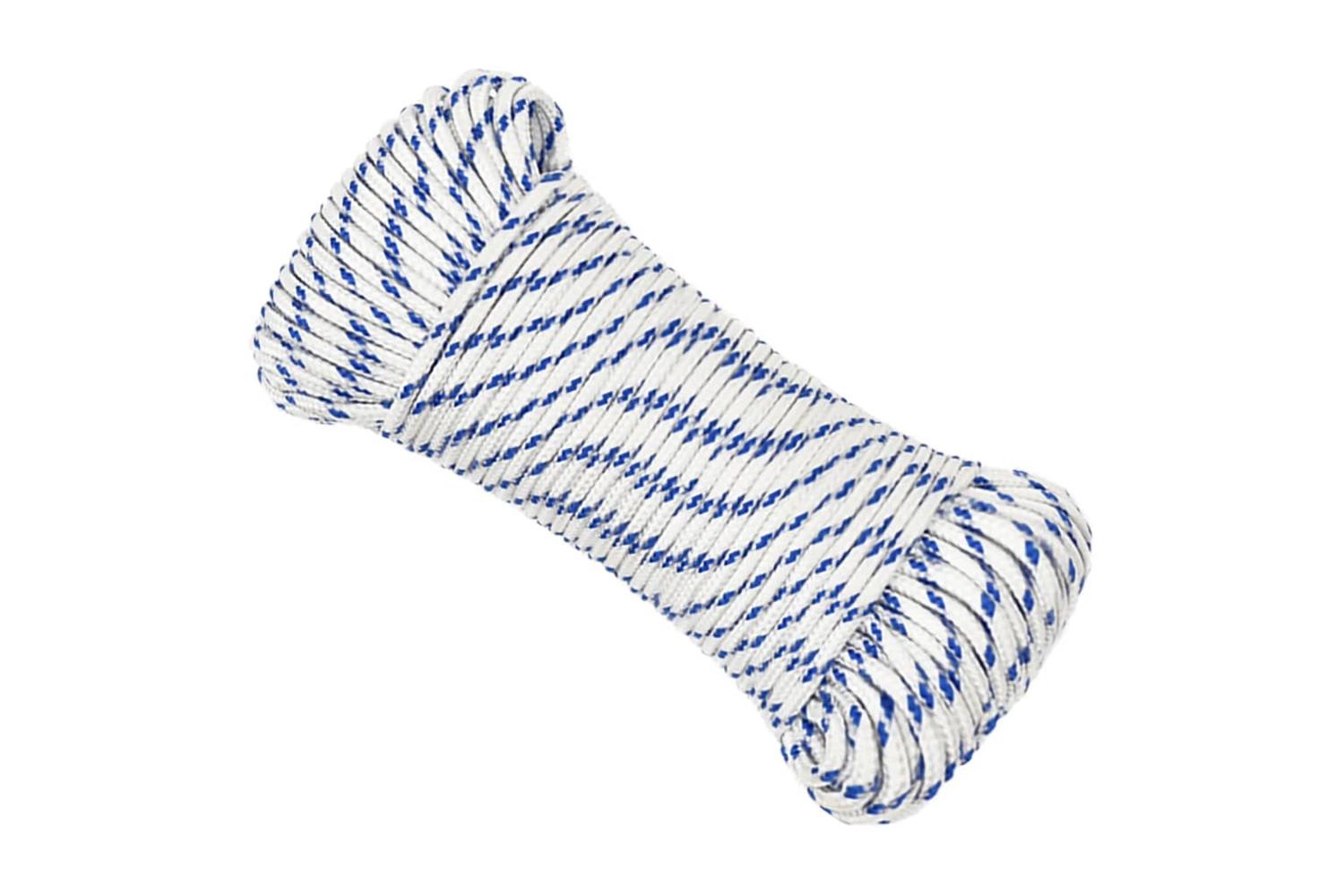 vidaXL 152280 Boat Rope White 5mm 50 M Polypropylene-2