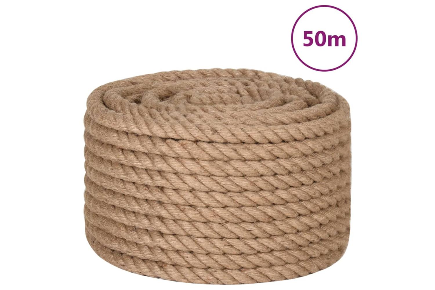 vidaXL 91276 Rope 100% Jute 20mm 50 M