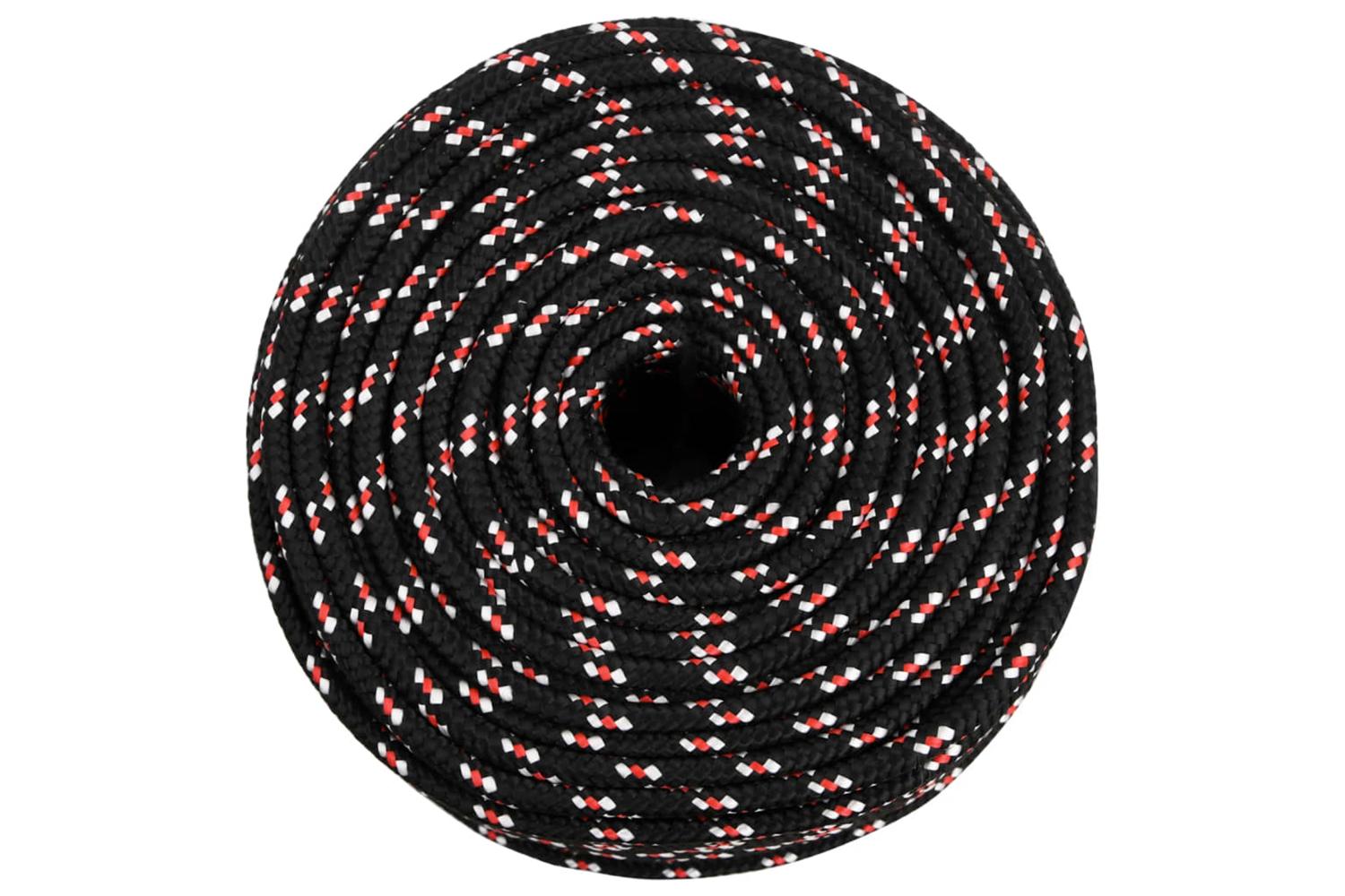 vidaXL 152343 Boat Rope Black 8mm 50 M Polypropylene-3
