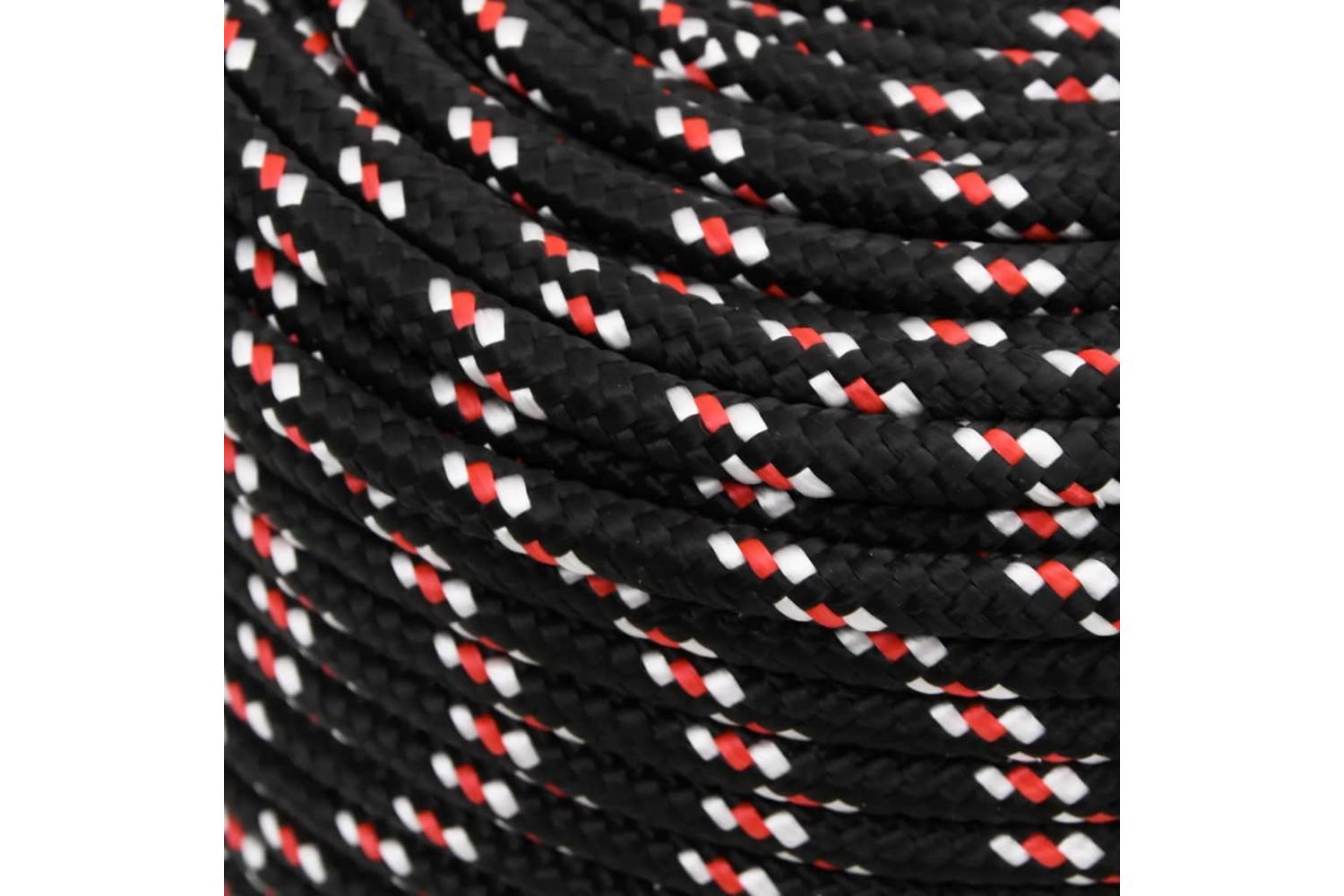 vidaXL 152343 Boat Rope Black 8mm 50 M Polypropylene-4