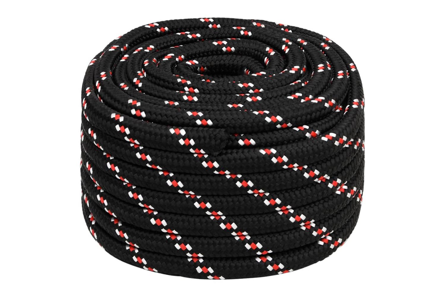 vidaXL 152367 Boat Rope Black 20mm 25 M Polypropylene-2