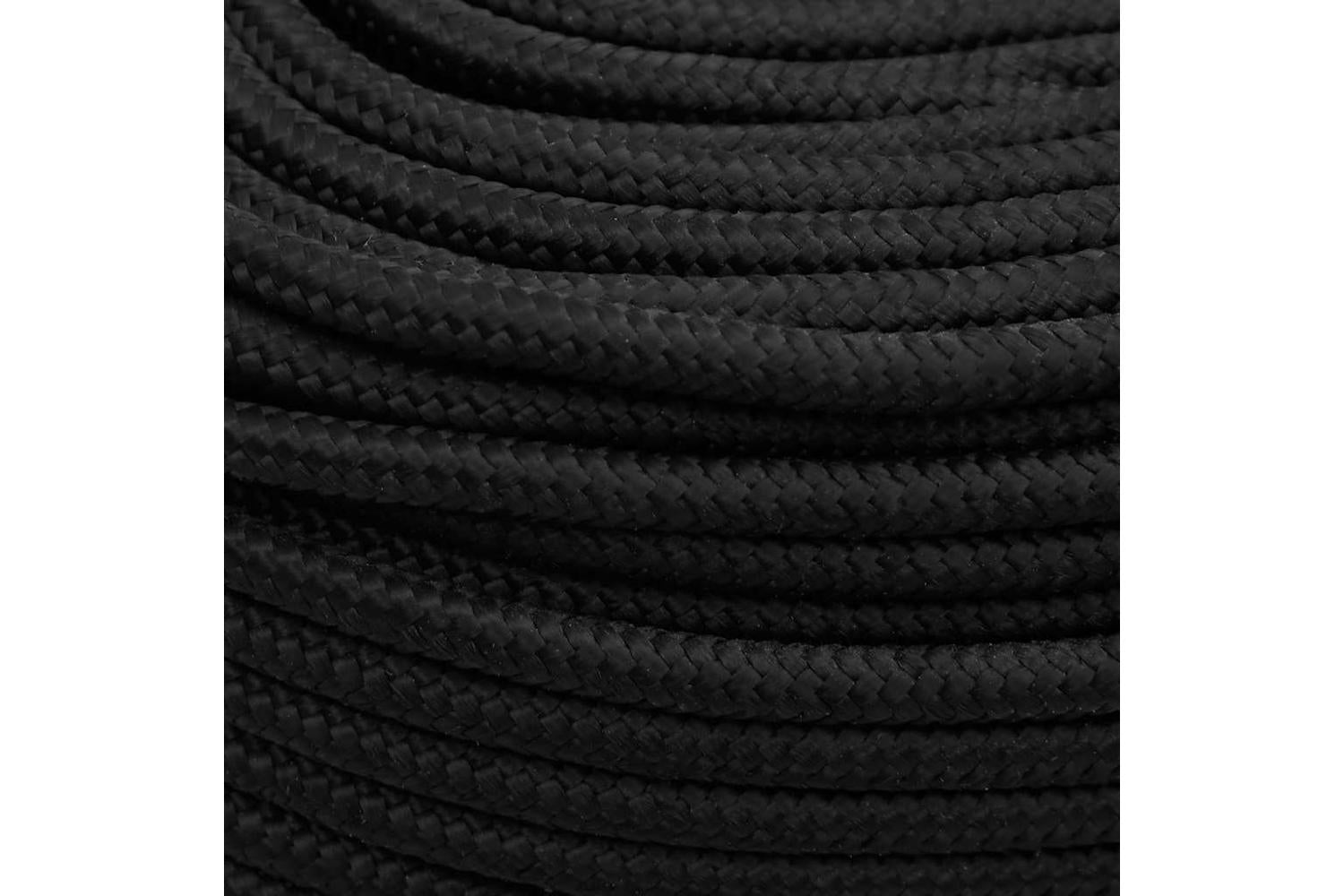 vidaXL 152501 Boat Rope Full Black 8mm 25 M Polypropylene-4