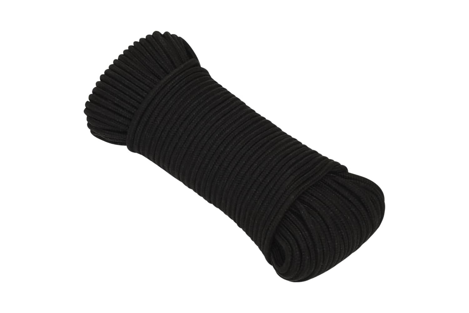 vidaXL 152811 Work Rope Black 5mm 500 M Polyester-2