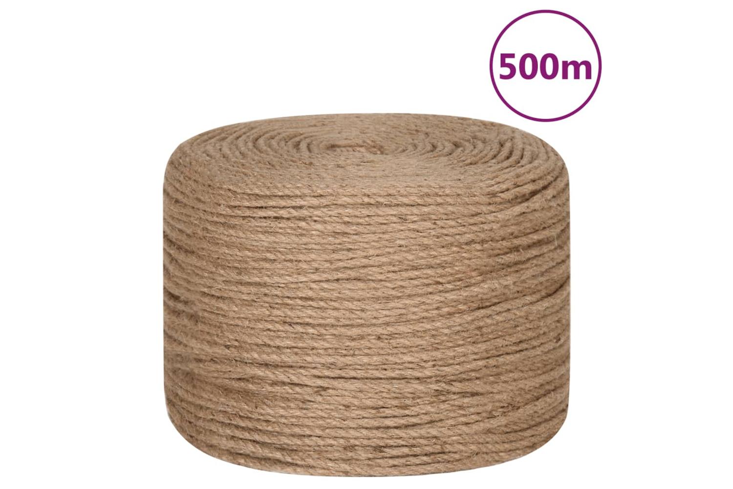 vidaXL 91272 Rope 100% Jute 8mm 500 M