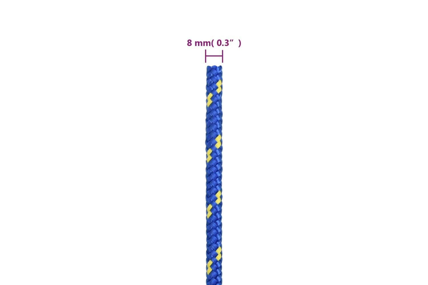 vidaXL 152448 Boat Rope Blue 8mm 25 M Polypropylene-6