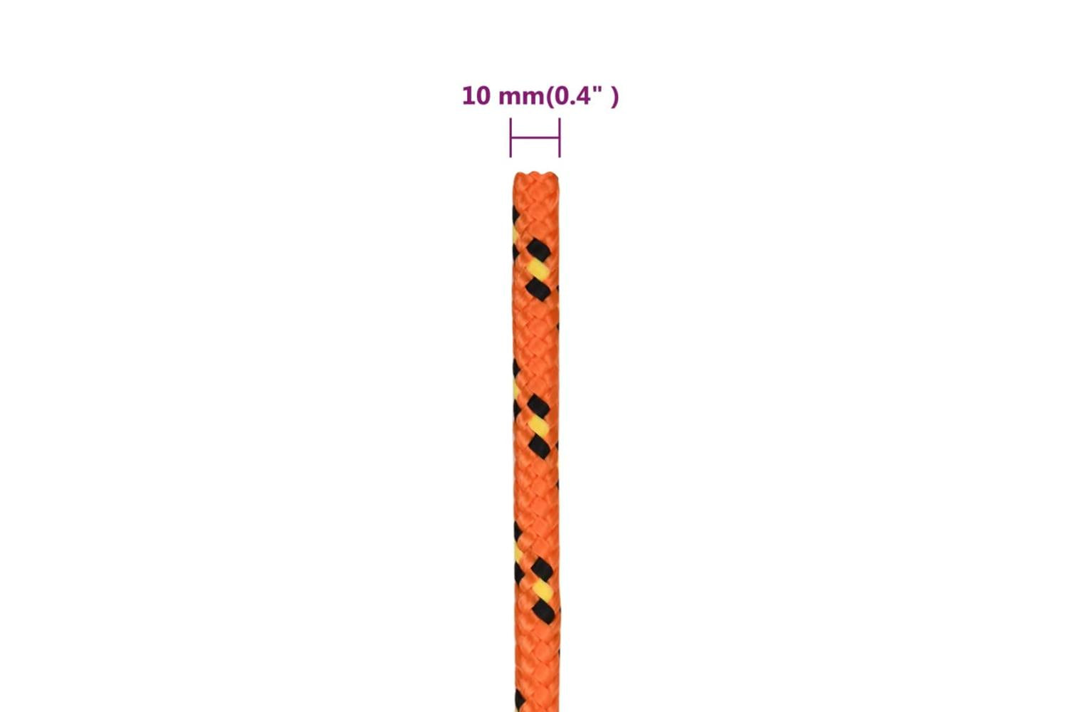 vidaXL 152666 Boat Rope Orange 10mm 50 M Polypropylene-6