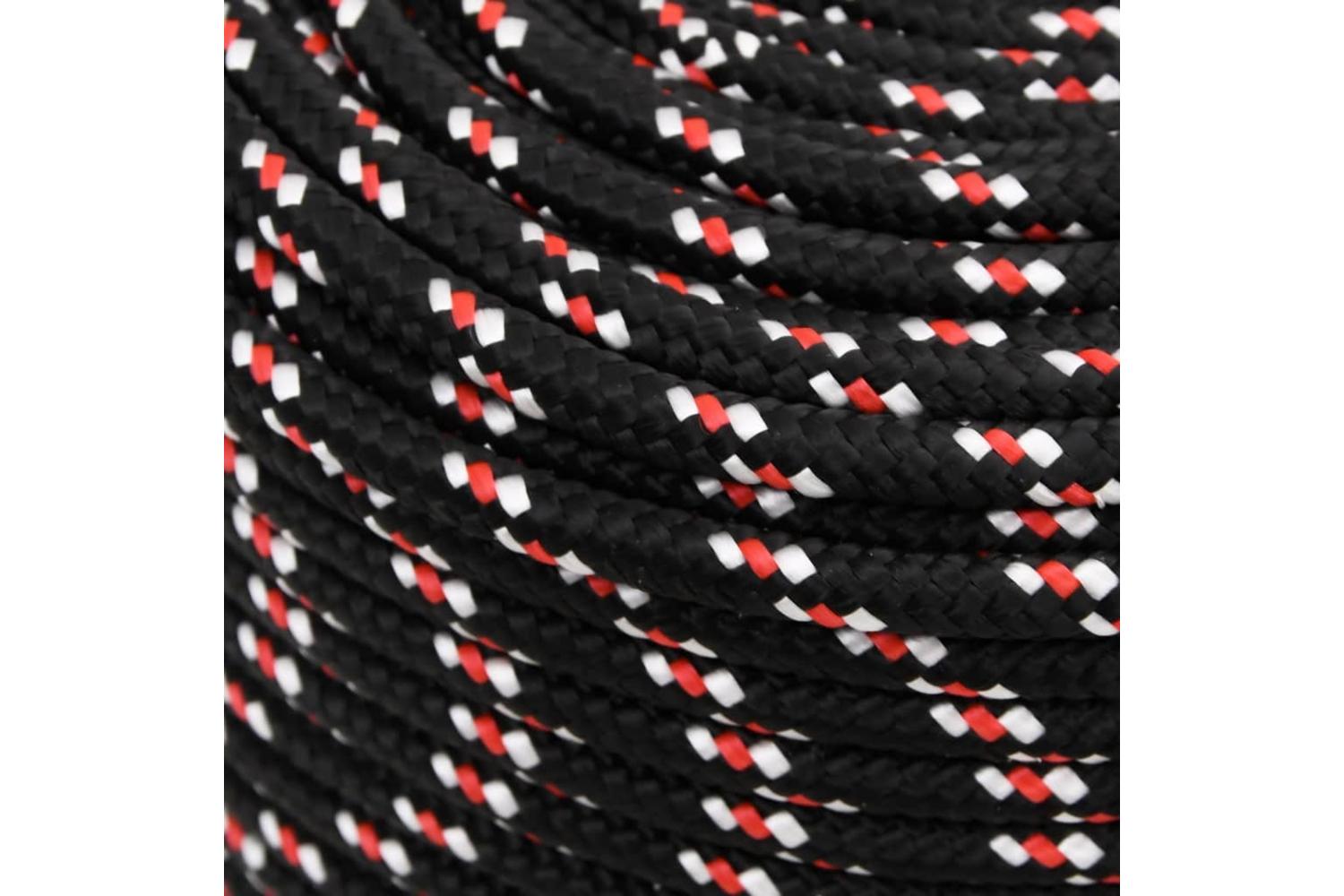 vidaXL 152342 Boat Rope Black 8mm 25 M Polypropylene-4
