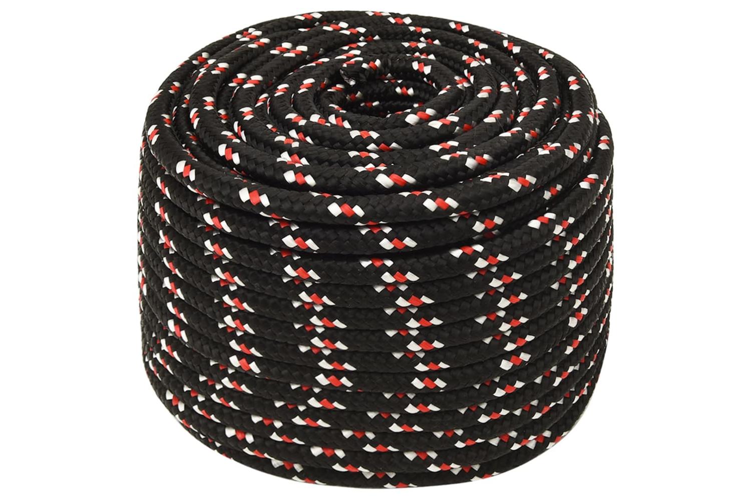 vidaXL 152352 Boat Rope Black 12mm 25 M Polypropylene-2