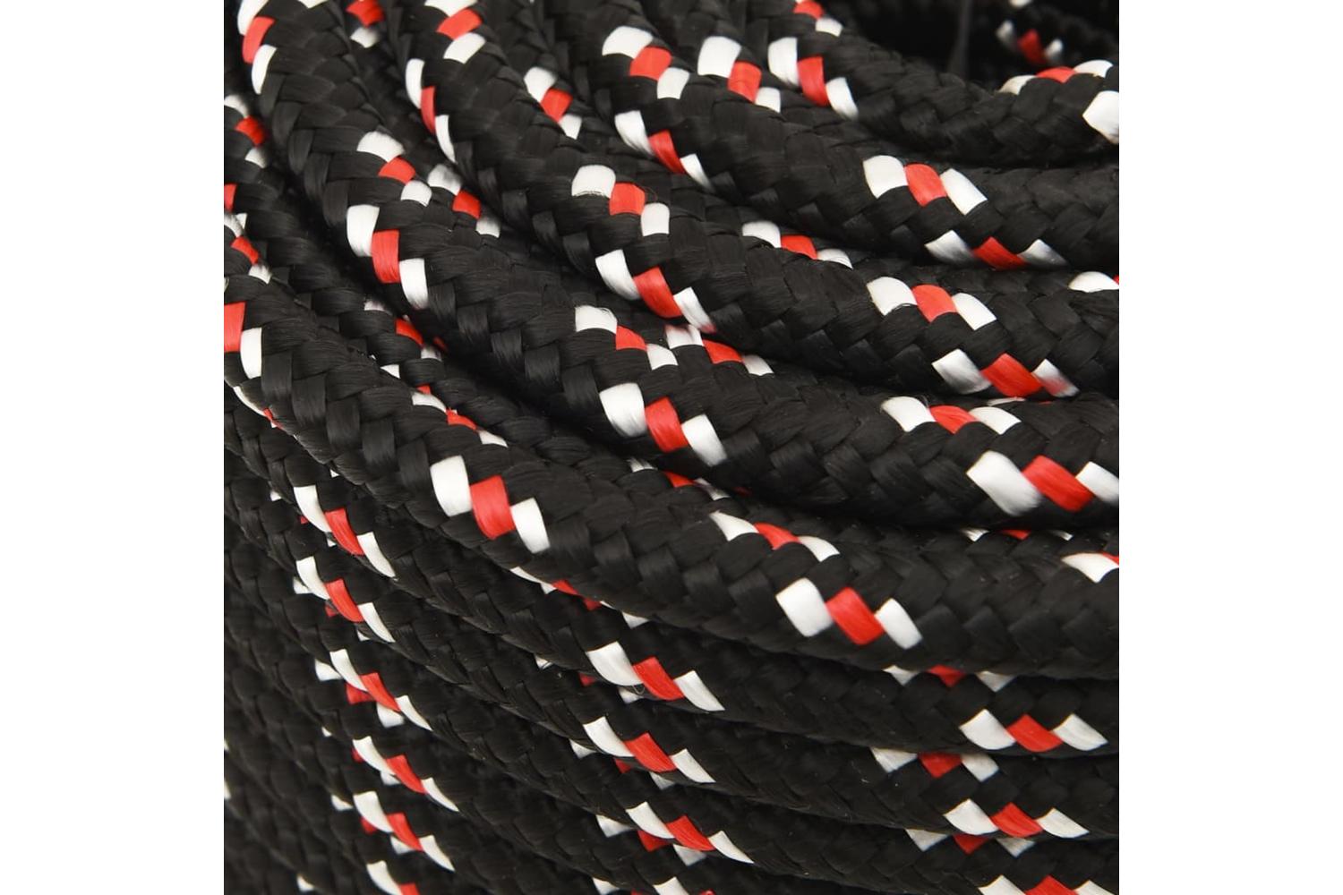 vidaXL 152352 Boat Rope Black 12mm 25 M Polypropylene-4