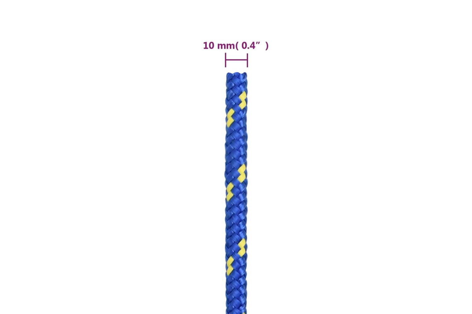 vidaXL 152455 Boat Rope Blue 10mm 100 M Polypropylene-6