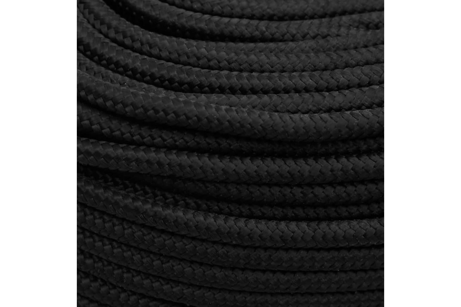 vidaXL 152496 Boat Rope Full Black 6mm 25 M Polypropylene-4