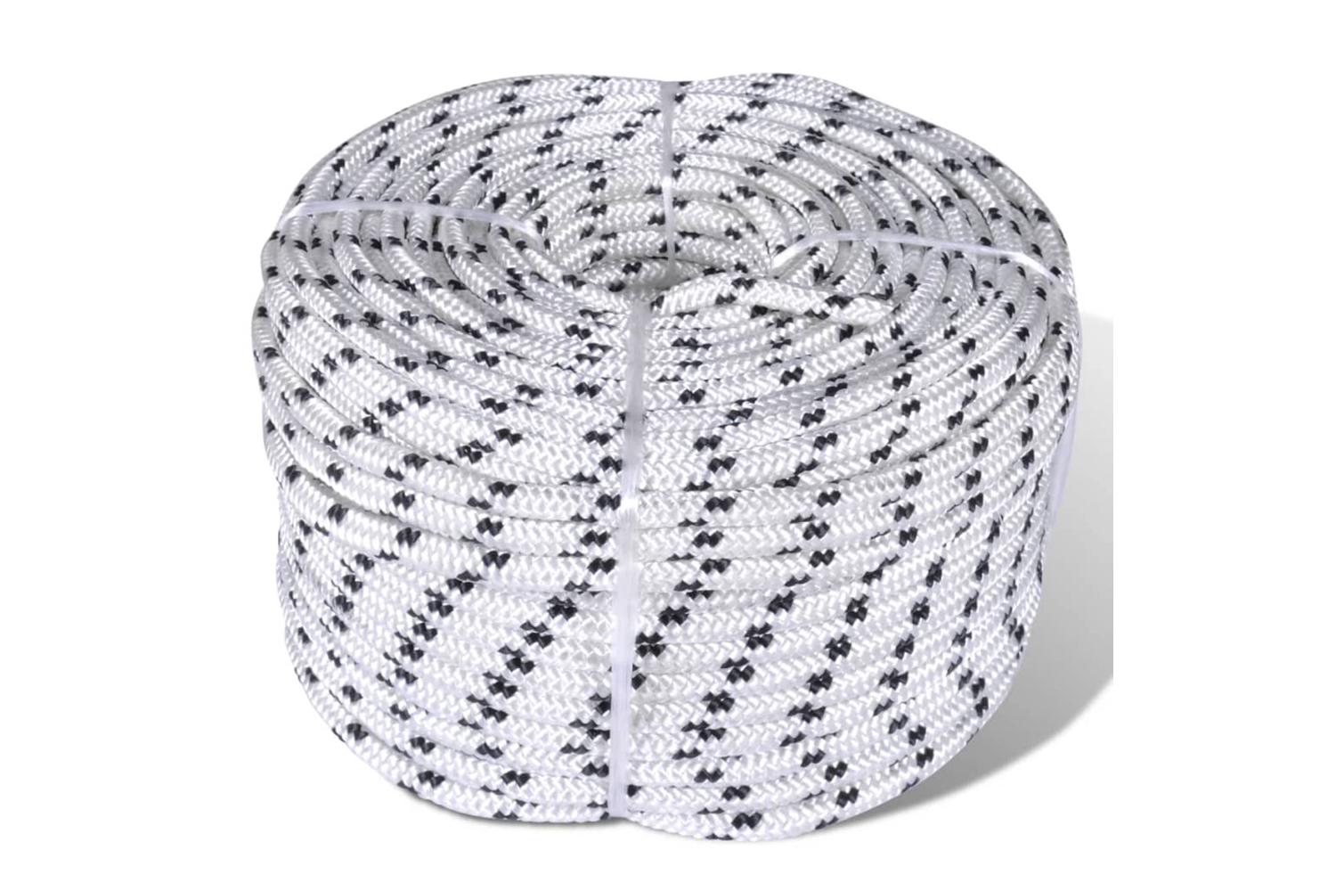 vidaXL 90460 Braided Rope Coil Boat Line Polyester 8mm X 50 M