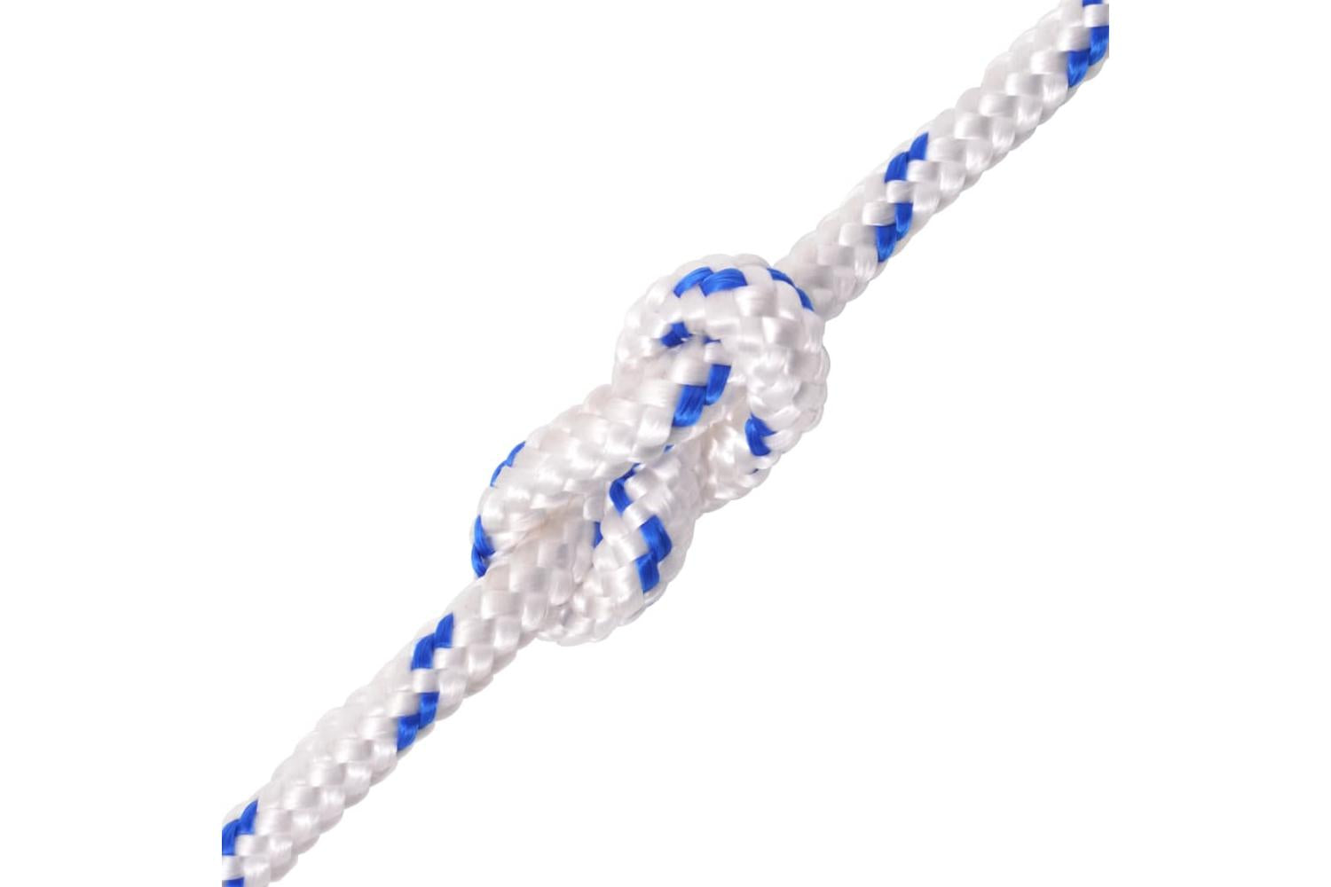 vidaXL 91279 Marine Rope Polypropylene 6mm 100 M White-2